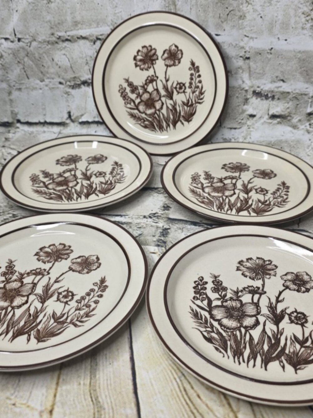 5 Indian Summer by Sango Design Four Salad Plates 7” Japan